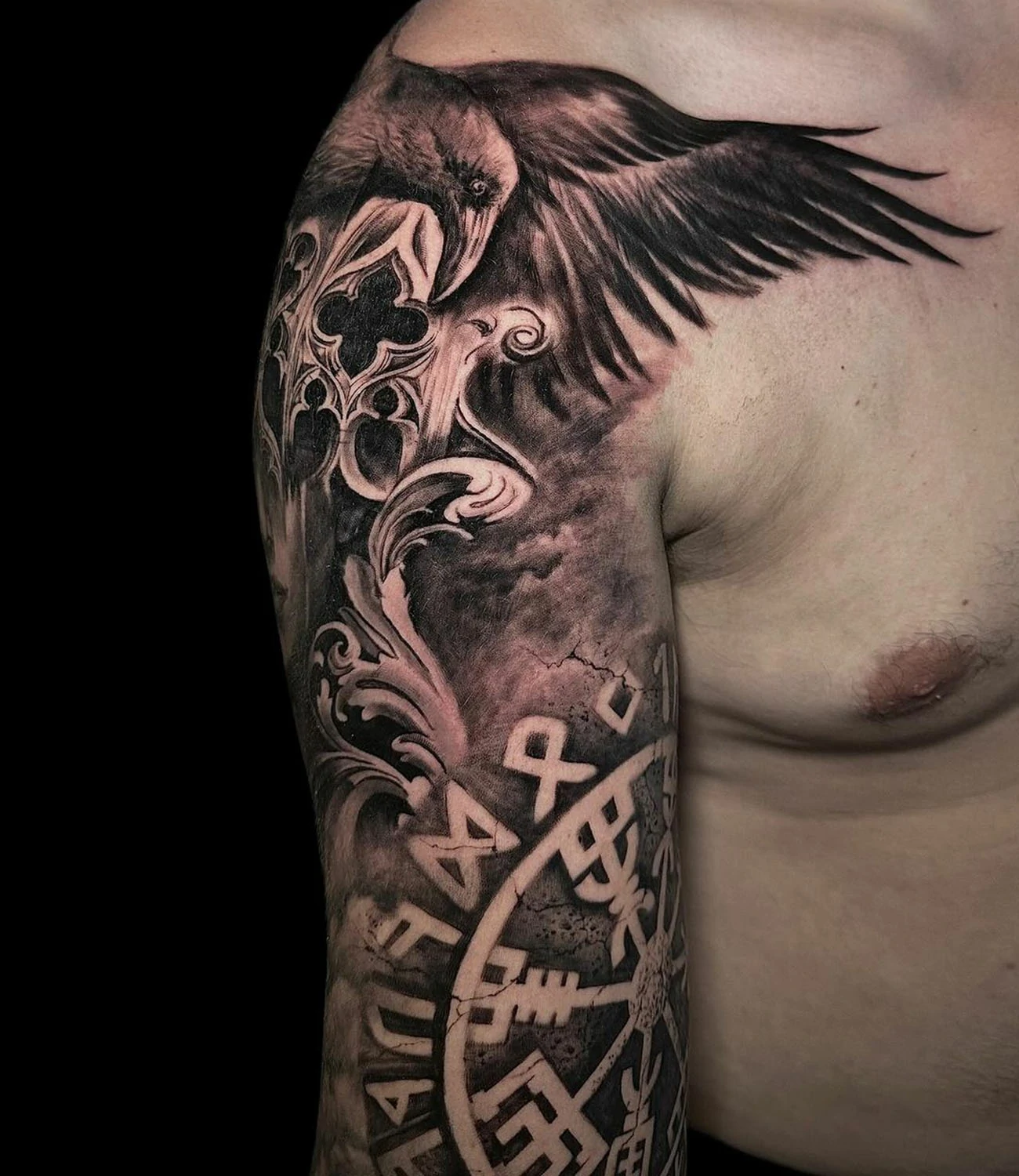Viking Crow Tattoo