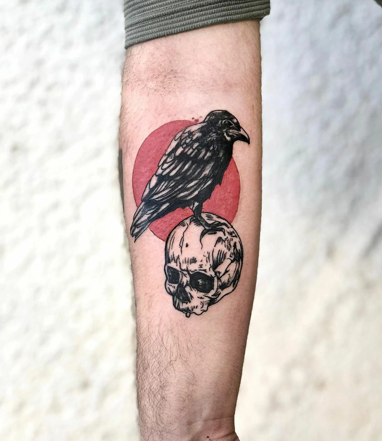 Crow Skeleton Tattoo
