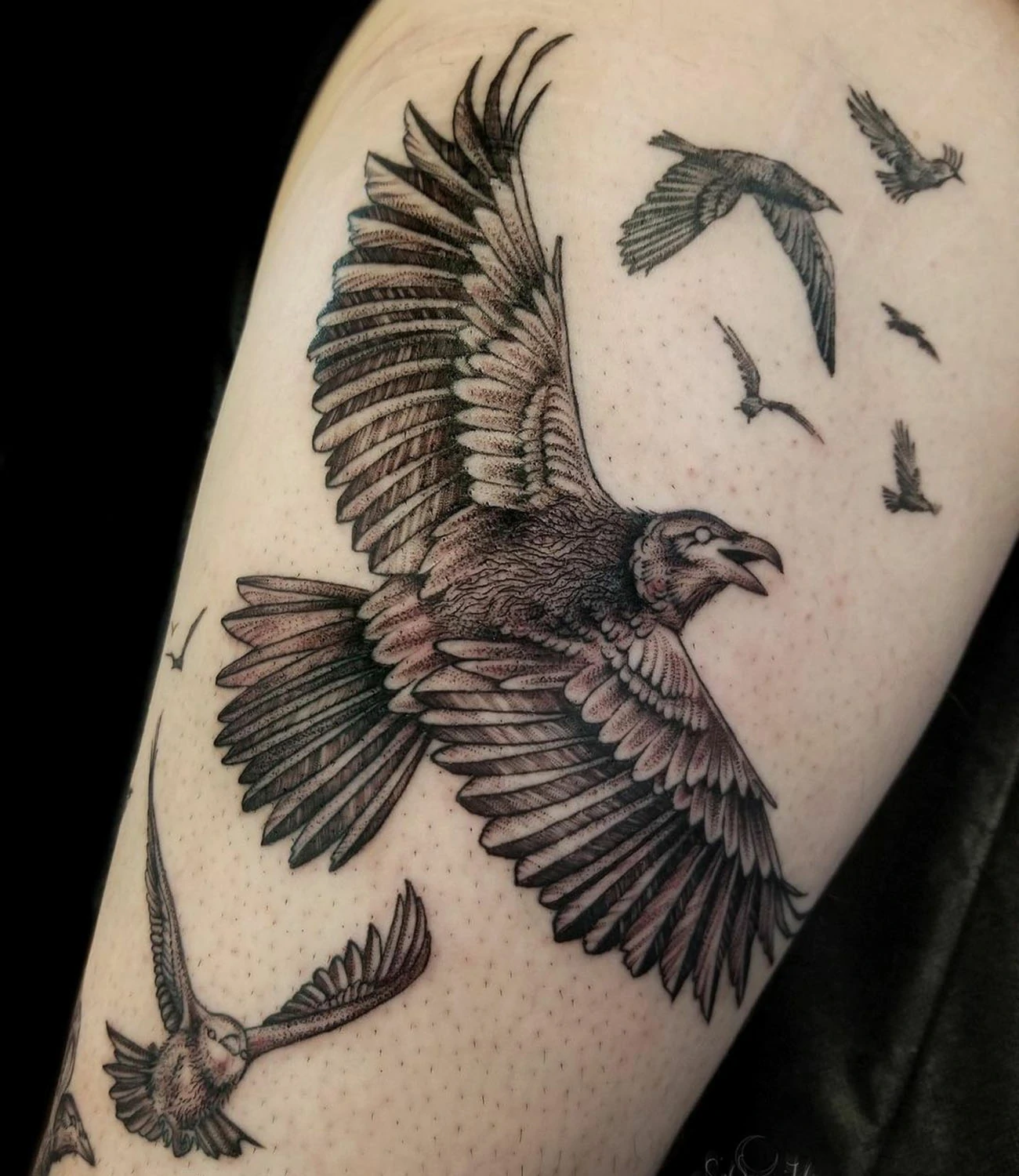 Flock of Crows Tattoo